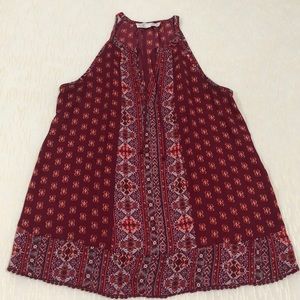 Pink Rose pattern blouse